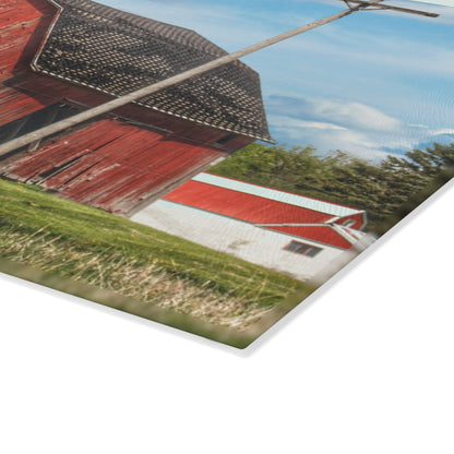 U R There Photography An American Farm I Rustic Farmhouse Tempered-Glass Cutting Board