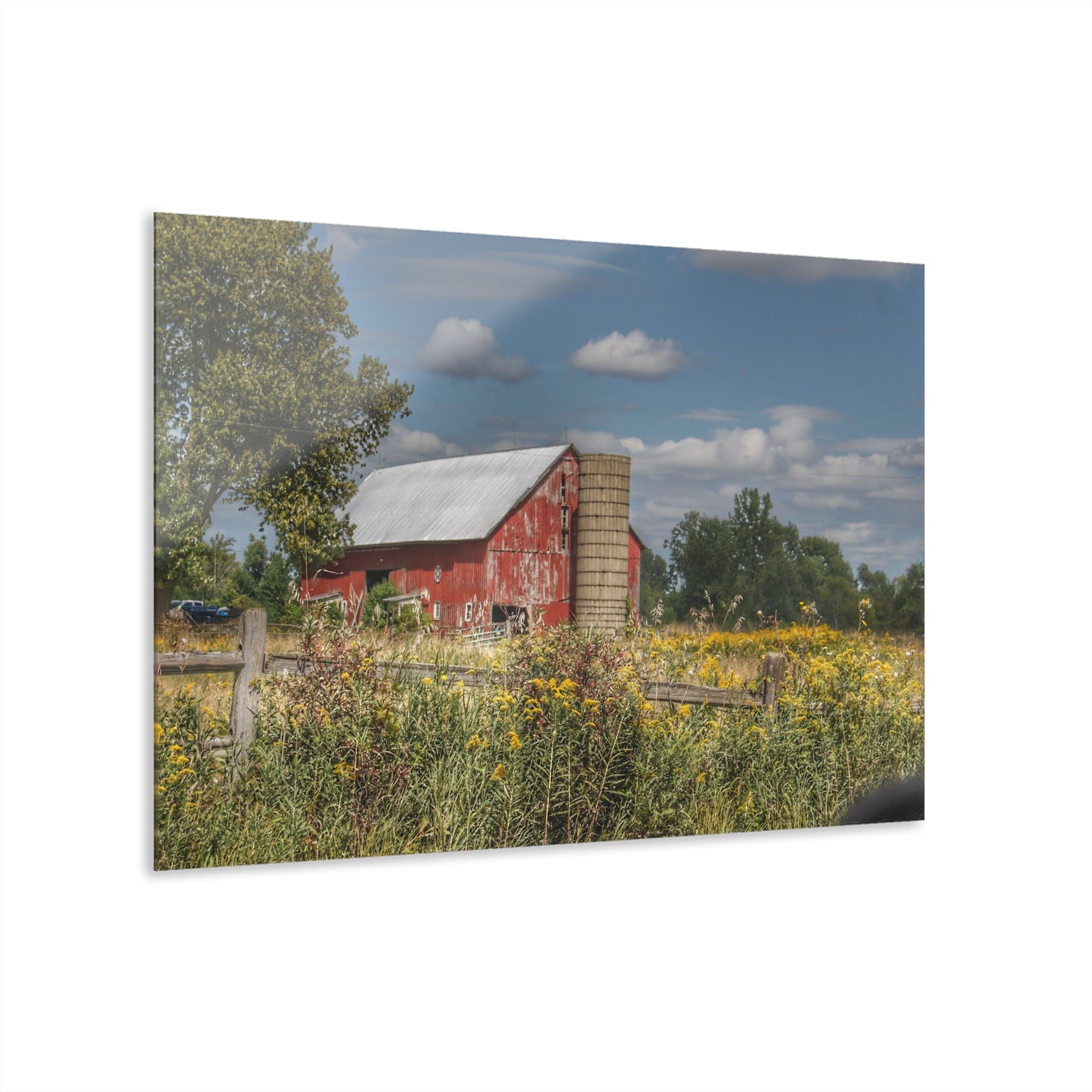 U R There Photography Nettney Road Red Rustic Farmhouse Acrylic Wall Print
