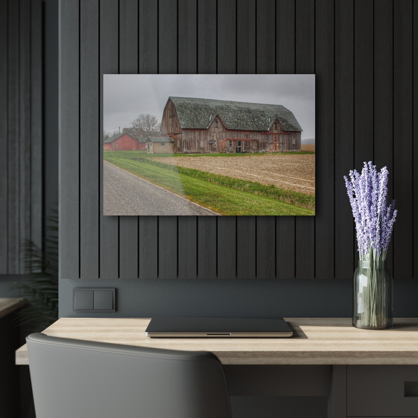 U R There Photography Roedel Roadside Reds I Rustic Farmhouse Acrylic Wall Print