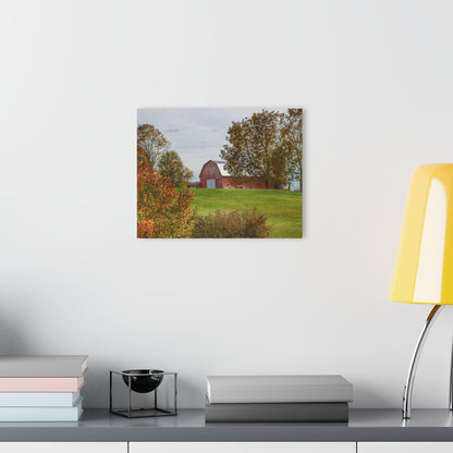 U R There Photography Lyons Road Red Rustic Farmhouse Acrylic Wall Print