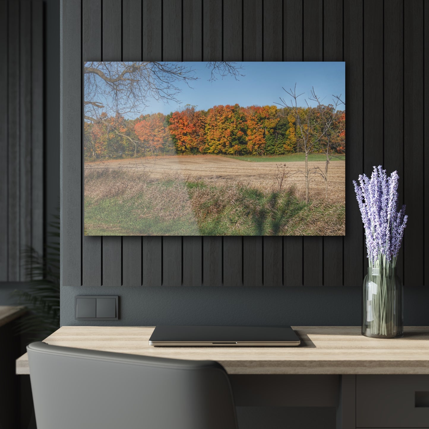 U R There Photography Fall on Piersonville Road Rustic Farmhouse Acrylic Wall Print