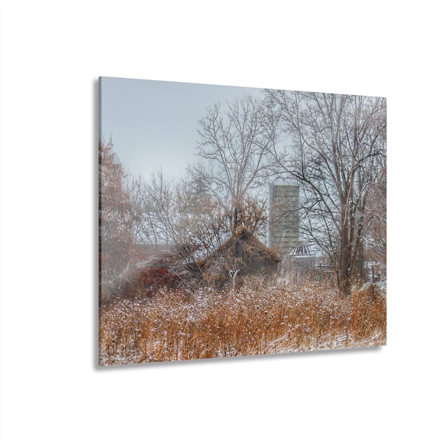 U R There Photography Wale Road Hidden Grey Rustic Farmhouse Acrylic Wall Print