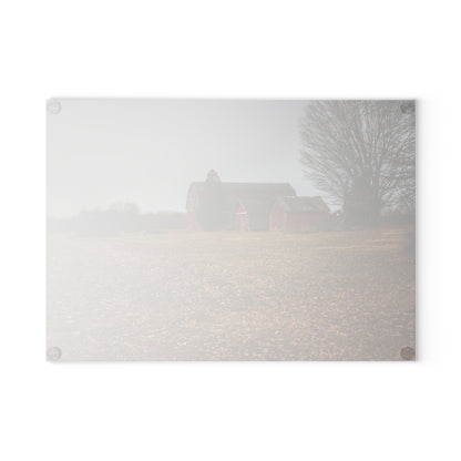 U R There Photography Wilder Road Reds in Spring Rustic Farmhouse Tempered-Glass Cutting Board