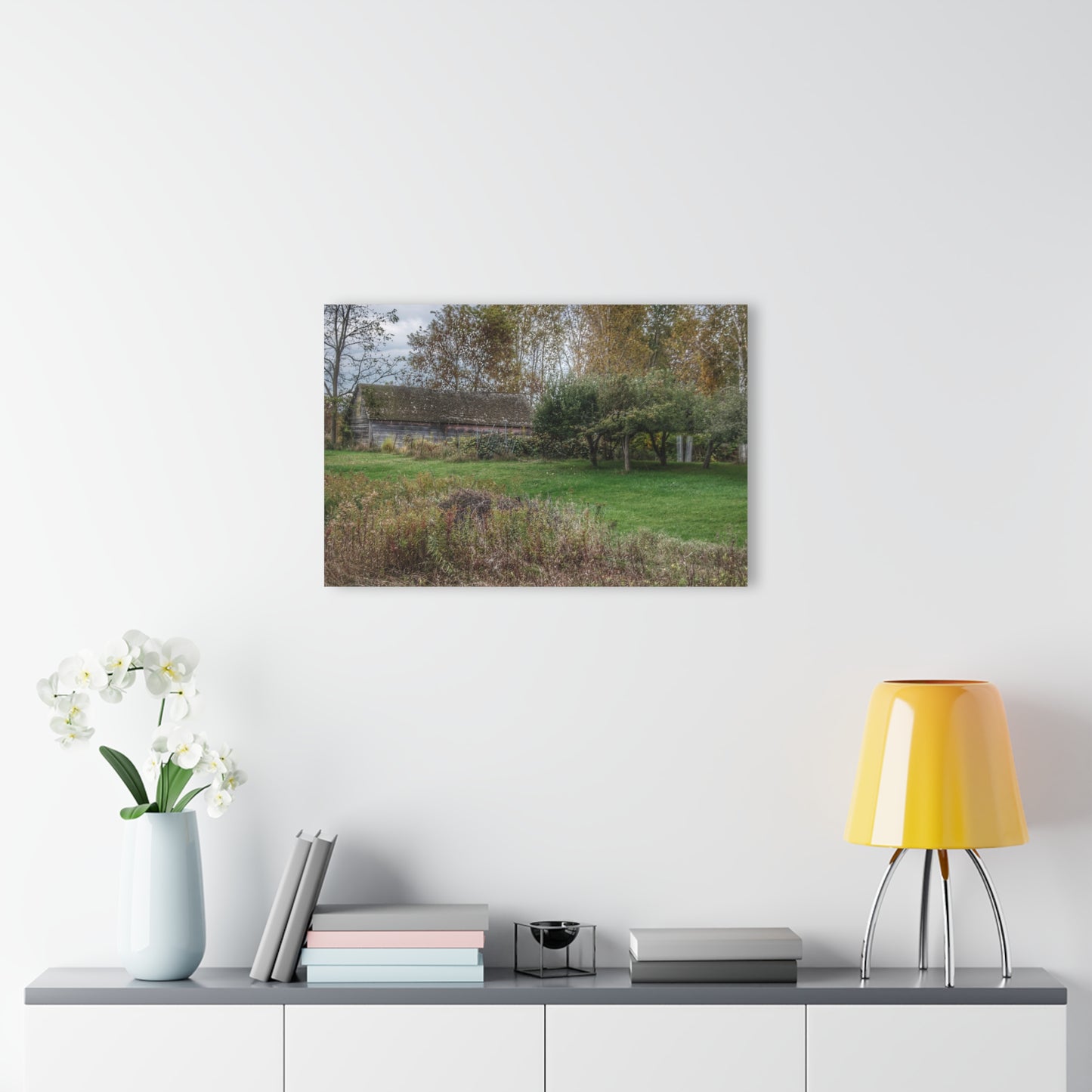 U R There Photography Grey Shack of Elmwood Rustic Farmhouse Acrylic Wall Print