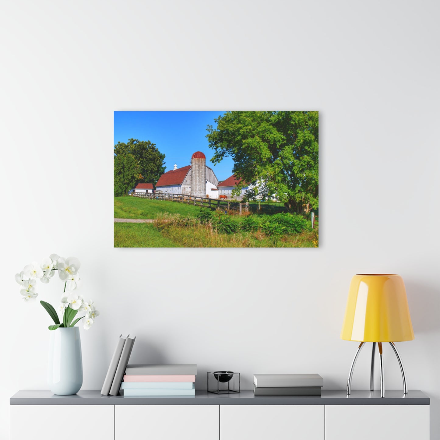 U R There Photography Vienna Roadside White Rustic Farmhouse Acrylic Wall Print