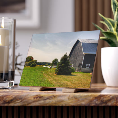 U R There Photography Black Haybarn Rustic Farmhouse Decorative Ceramic Tile