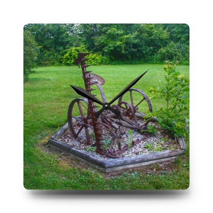 U R There Photography Farm Yard Art Rustic Farmhouse Acrylic Analog Wall Clock