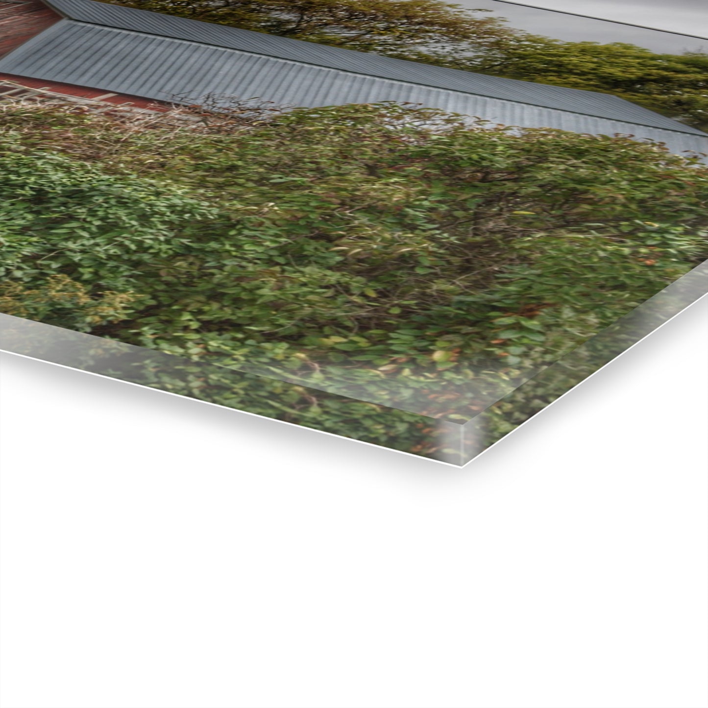 U R There Photography North Clio Road Red Rustic Farmhouse Acrylic Wall Print