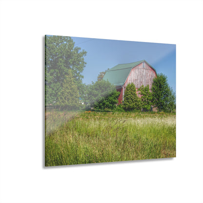 U R There Photography Elmwood Road Red IV Rustic Farmhouse Acrylic Wall Print
