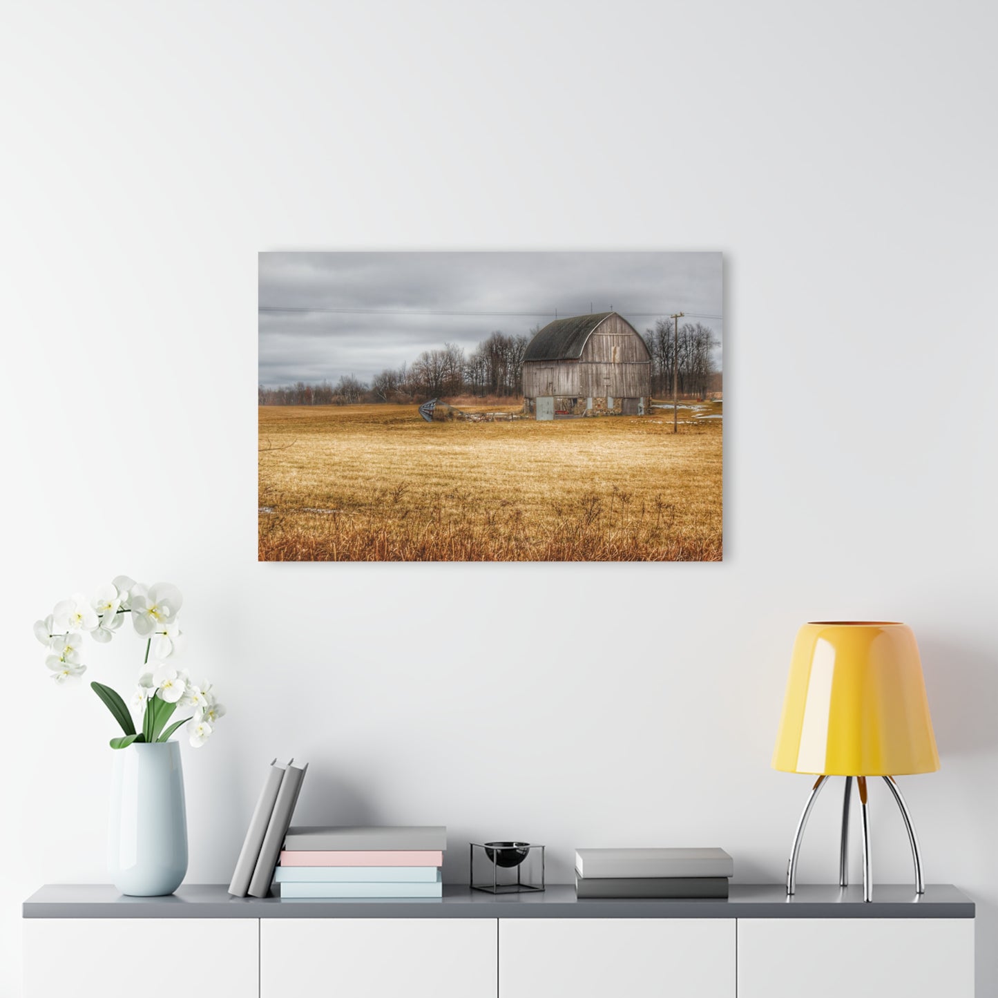 U R There Photography Laur Road Grey Rustic Farmhouse Acrylic Wall Print