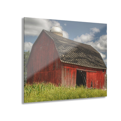 U R There Photography Hollenbeck Road Red I Rustic Farmhouse Acrylic Wall Print