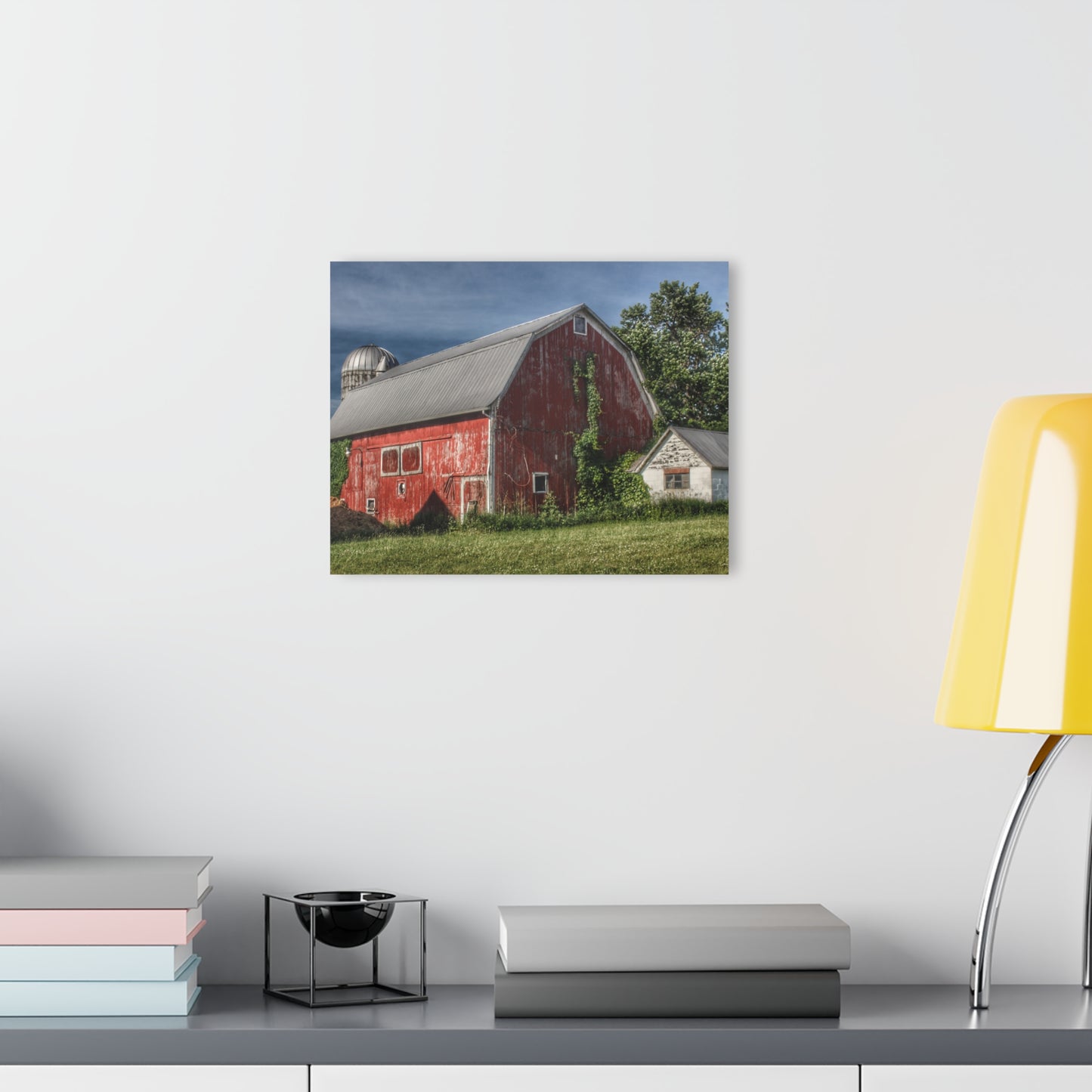 U R There Photography Stanley Road Red in Summer I Rustic Farmhouse Acrylic Wall Print