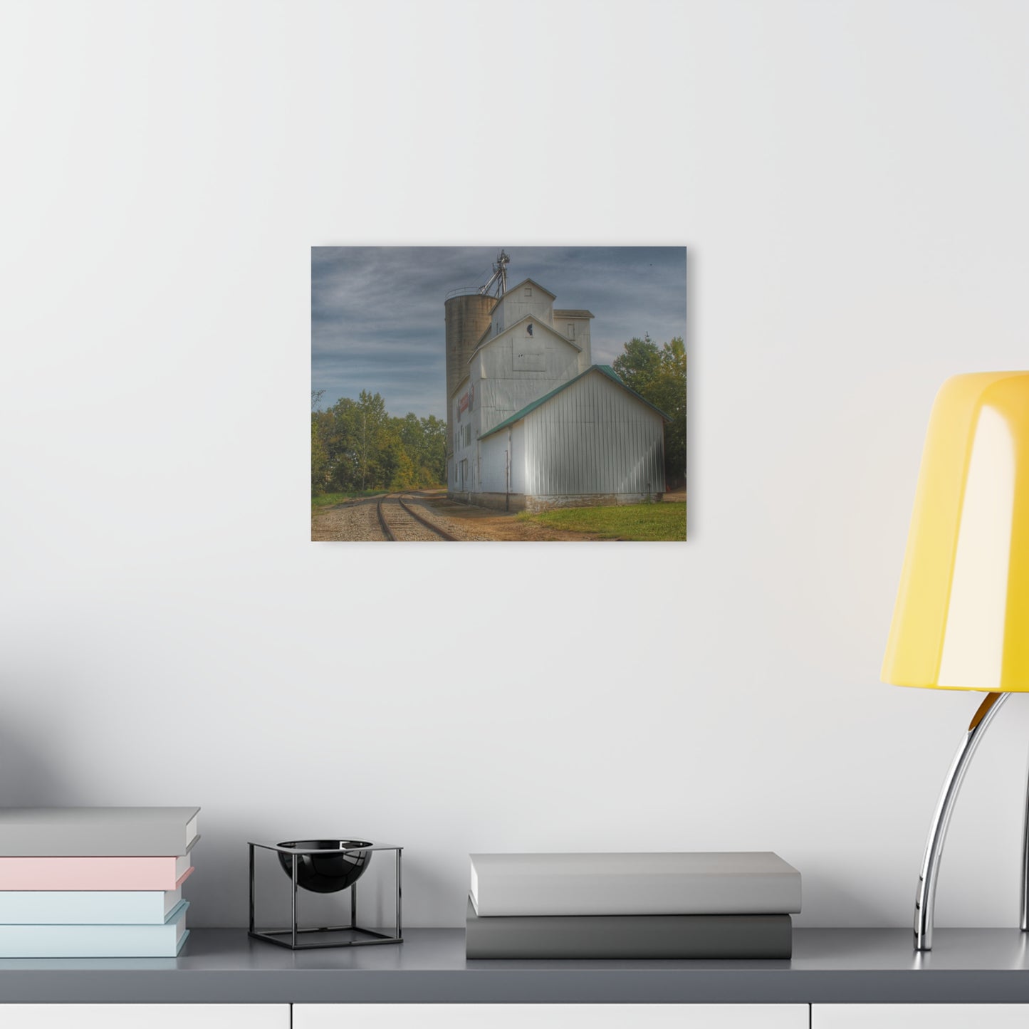 U R There Photography Aside the Tracks in Mayville Rustic Farmhouse Acrylic Wall Print