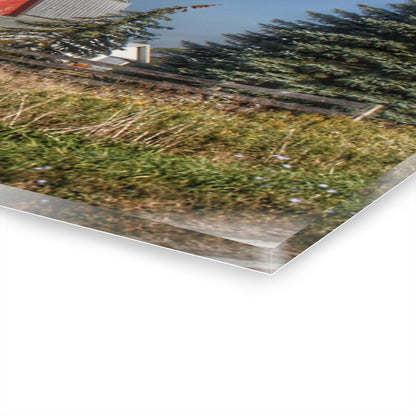 U R There Photography Elmwood Road Red III Rustic Farmhouse Acrylic Wall Print