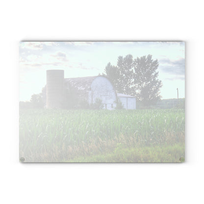 U R There Photography Genesee Road White Rustic Farmhouse Tempered-Glass Cutting Board