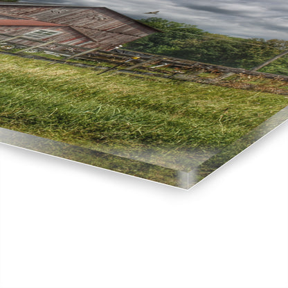 U R There Photography Millington Road Grey Horse Barn Rustic Farmhouse Acrylic Wall Print