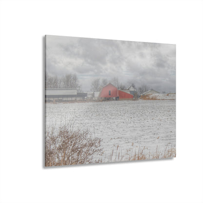 U R There Photography Maple Valley Road Red II Rustic Farmhouse Acrylic Wall Print