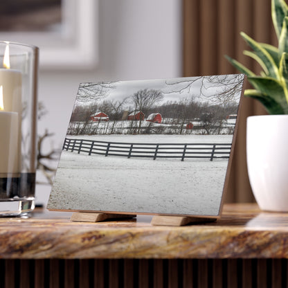 U R There Photography Barns of Barber Road II Rustic Farmhouse Decorative Ceramic Tile