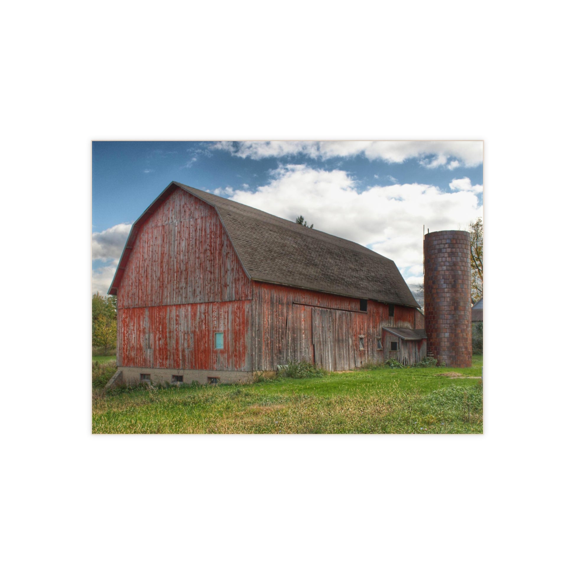Baldwin Road Red Rustic Farmhouse Decorative Ceramic Tile