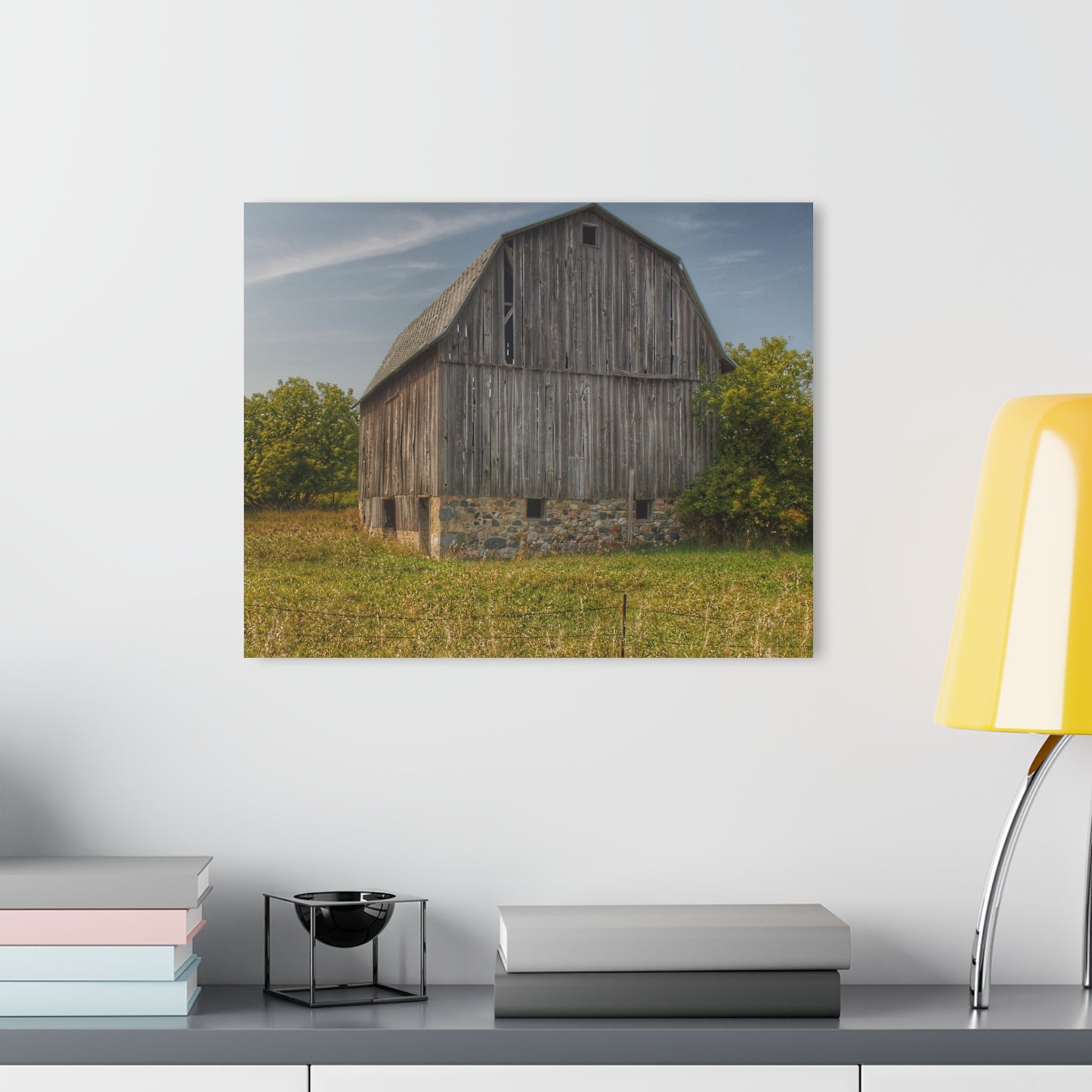 U R There Photography Cat Lake Grey II Rustic Farmhouse Acrylic Wall Print