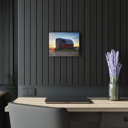 U R There Photography Haines Road Red at Sunrise Rustic Farmhouse Acrylic Wall Print