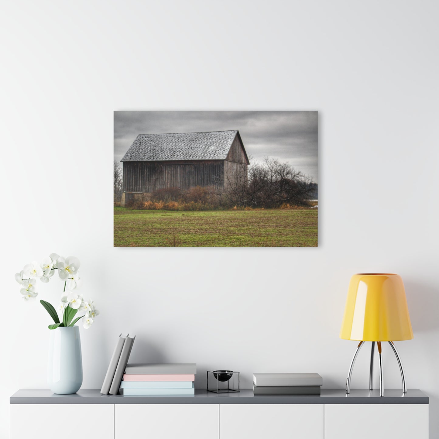 U R There Photography Brown City Road Grey Rustic Farmhouse Acrylic Wall Print