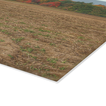 U R There Photography Fall on Murphy Lake III Rustic Farmhouse Tempered-Glass Cutting Board