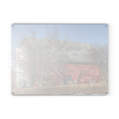 U R There Photography Van Dyke Red II Rustic Farmhouse Tempered-Glass Cutting Board