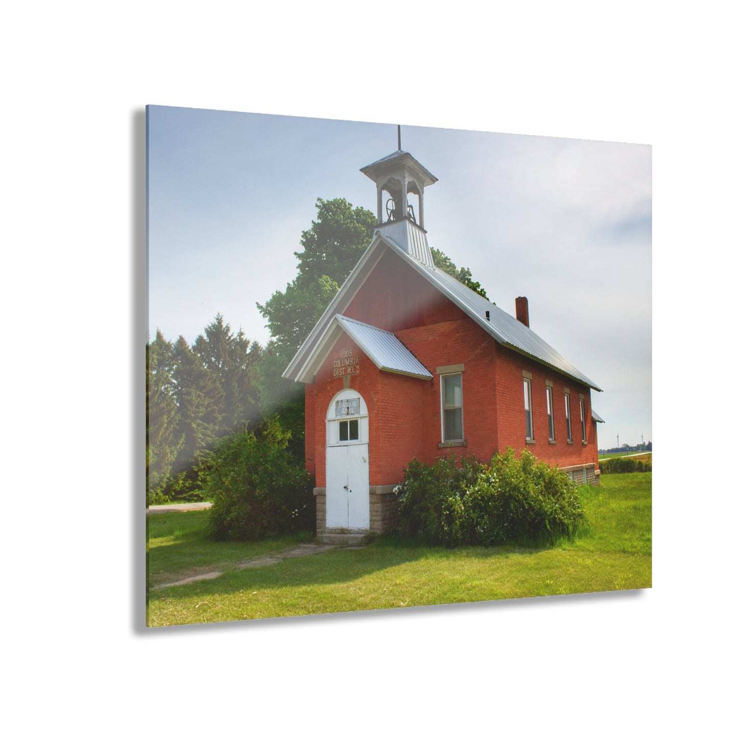 U R There Photography French Road Old Standard Schoolhouse I Rustic Farmhouse Acrylic Wall Print