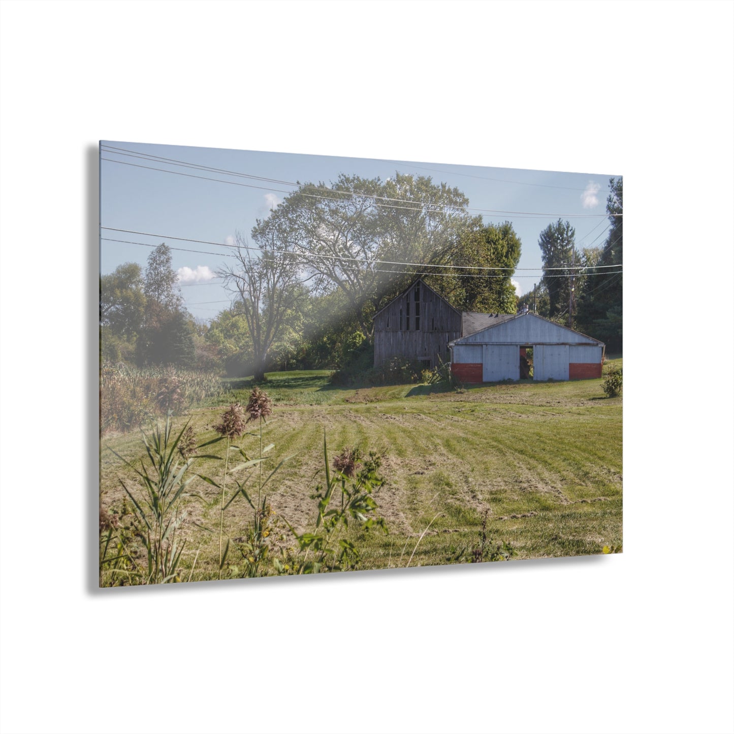 U R There Photography Havens Road Grey Rustic Farmhouse Acrylic Wall Print