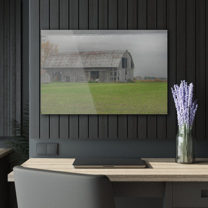 U R There Photography Bradford Road Grey Rustic Farmhouse Acrylic Wall Print