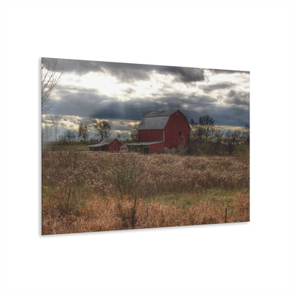 U R There Photography Booth Road Cow Barn II Rustic Farmhouse Acrylic Wall Print