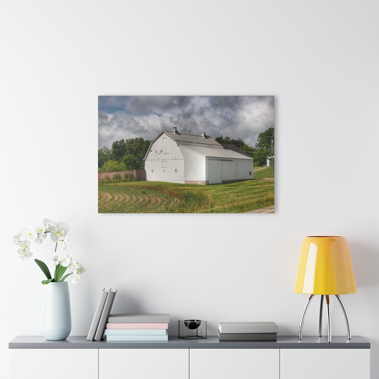 Barn Boutique Modern Farmhouse Acrylic Wall Print| Metamora Road White