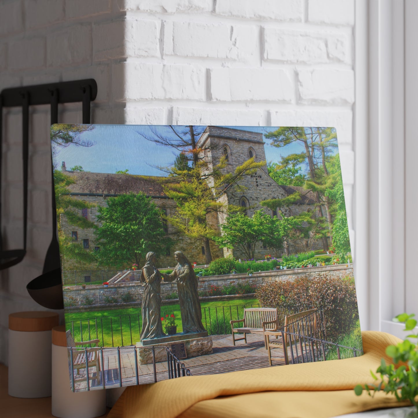 U R There Photography Saint Hugo of the Hills I Rustic Farmhouse Tempered-Glass Cutting Board