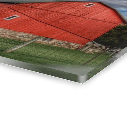 U R There Photography Elba Road Red I Rustic Farmhouse Acrylic Wall Print