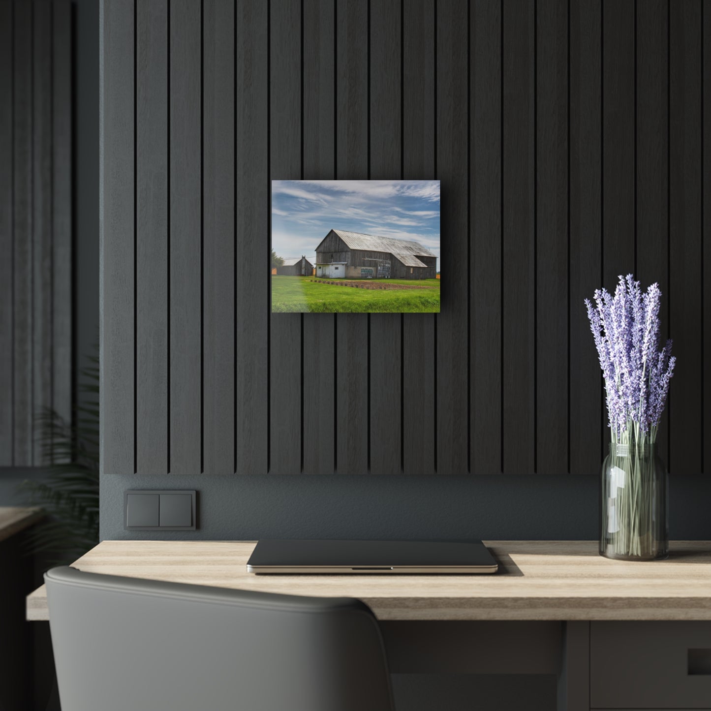 U R There Photography Bay Port Road Greys Rustic Farmhouse Acrylic Wall Print