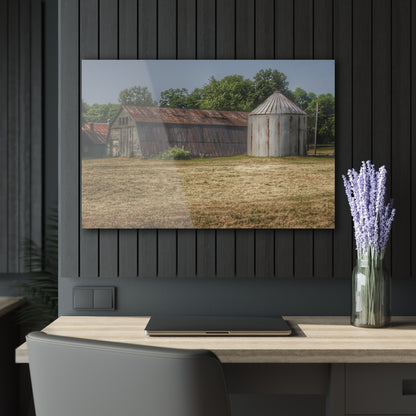 U R There Photography Hough Road Green Quonset II Rustic Farmhouse Acrylic Wall Print