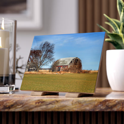 U R There Photography Bay City - Forestville Forgotten Grey Rustic Farmhouse Decorative Ceramic Tile