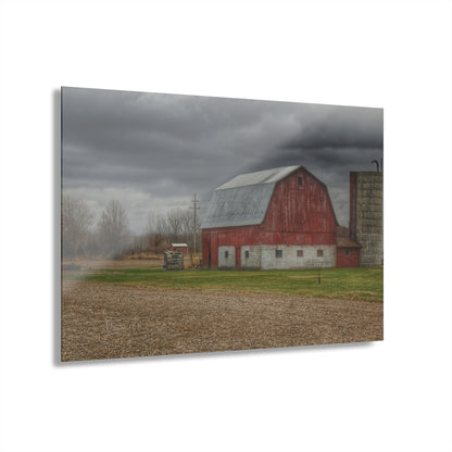 U R There Photography Murray Road Red Rustic Farmhouse Acrylic Wall Print