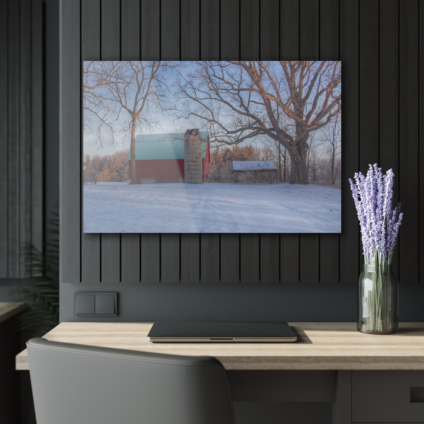 U R There Photography Webster Road Red I Rustic Farmhouse Acrylic Wall Print
