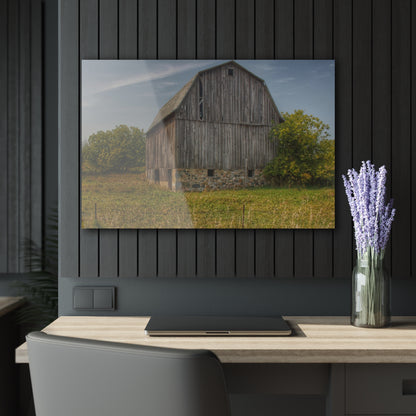 U R There Photography Cat Lake Grey II Rustic Farmhouse Acrylic Wall Print