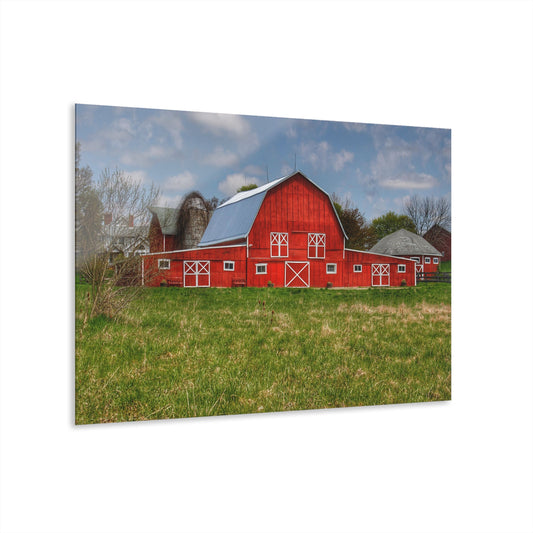 U R There Photography Delano Road Reds I Rustic Farmhouse Acrylic Wall Print