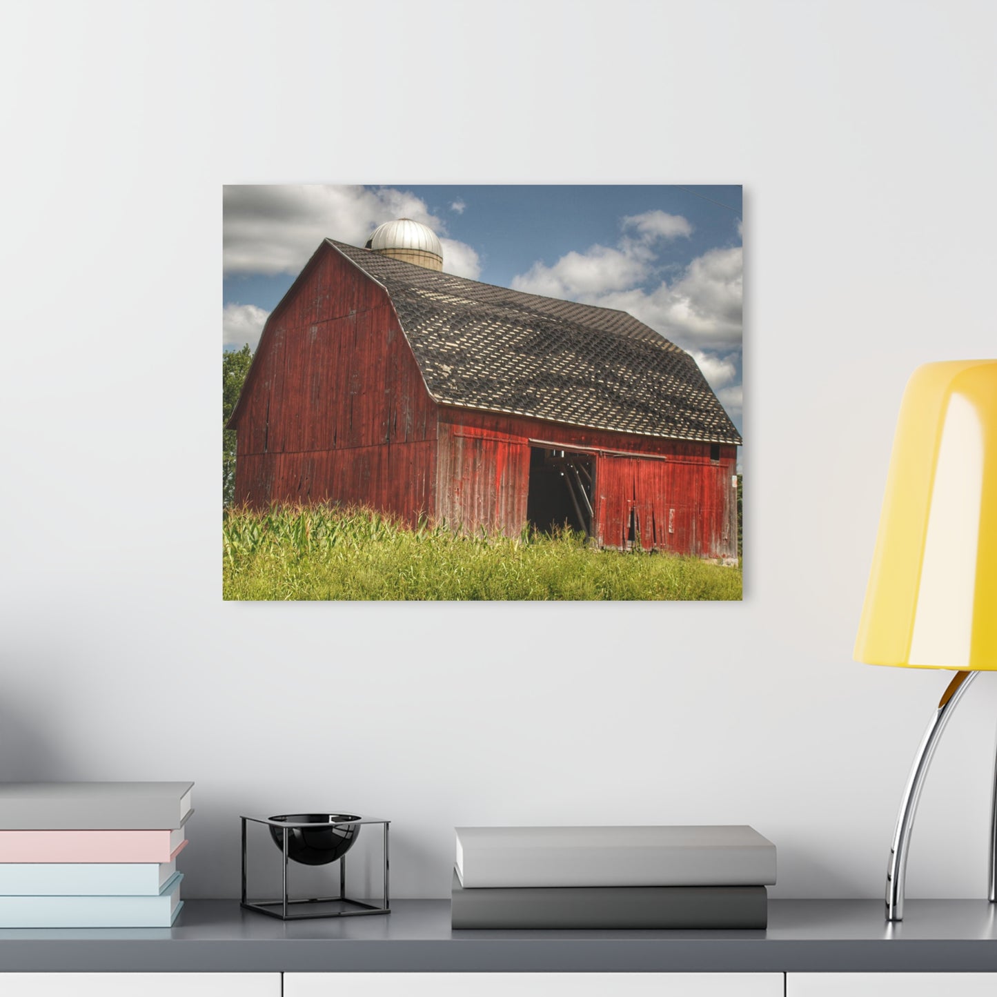 U R There Photography Hollenbeck Road Red I Rustic Farmhouse Acrylic Wall Print