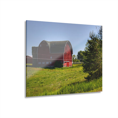 U R There Photography Hegal Road Red Rustic Farmhouse Acrylic Wall Print