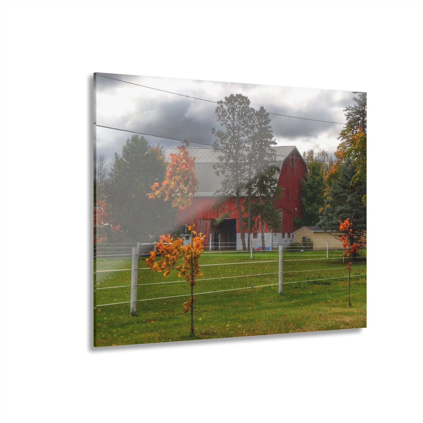 U R There Photography Farnsworth Road Red I Rustic Farmhouse Acrylic Wall Print