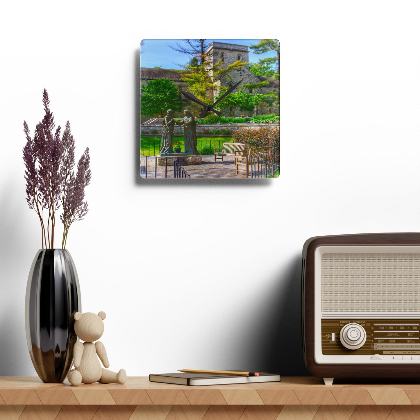 U R There Photography Saint Hugo of the Hills I Rustic Farmhouse Acrylic Analog Wall Clock