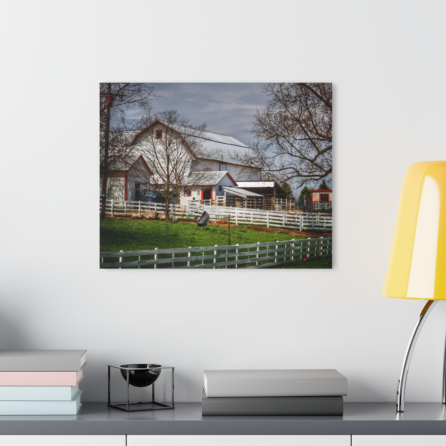 U R There Photography Henderson Whites Rustic Farmhouse Acrylic Wall Print