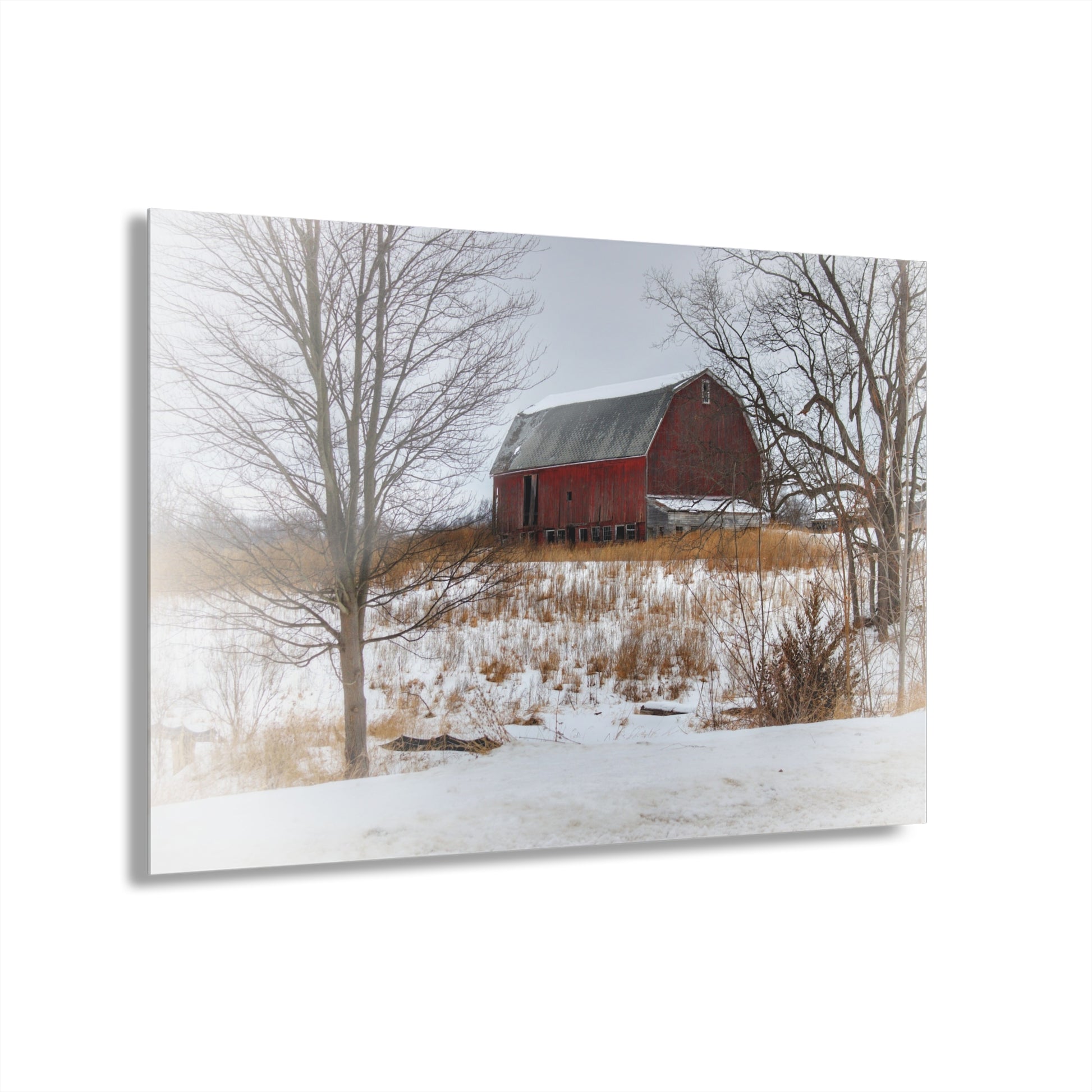 Hadley Red II Rustic Farmhouse Acrylic Wall Print 30″ x 20″ (Horizontal) 0.25''