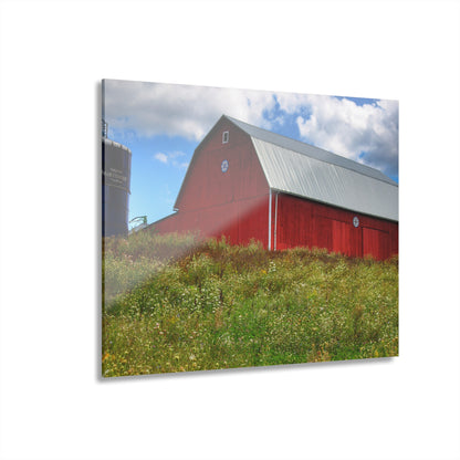 U R There Photography South Henderson Road Hilltop Red III Rustic Farmhouse Acrylic Wall Print