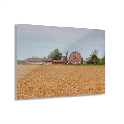 U R There Photography Volz Road Reds Rustic Farmhouse Acrylic Wall Print